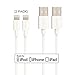 [Apple MFI Certified] [iOS9 Compatible] Omars [2 Pack] 4ft / 1.2m Lightning 8pin to USB SYNC Cable Charger Cord for iPhone 5, 5s, 5c, 6, 6 Plus, 6s, 6s Plus, iPod touch 5, 6, iPod nano 7, iPad Mini 1, 2, 3, 4, iPad 4, Air, Air 2, iPad Pro (White)