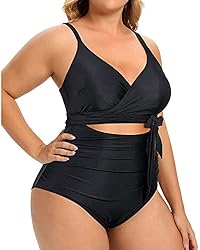 Daci Women Plus Size One Piece Swimsuits High