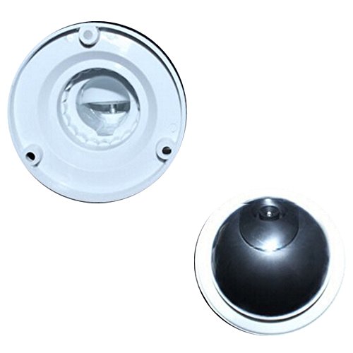 WER Fake Security Camera, Dummy Dome Shaped Decoy Realistic Look Surveillance System + Bonus Warning Sticker Indoor/Outdoor Use, Perfect For Businesses & Shops(2 pack) - Thumbnail 4