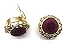 Button Covers Cufflink Red Velvet Antique Gold design •Button Clips -1 Pair - The Alternative to Cufflinks For Regular Shirts
