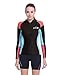DIVE & SAIL Women’s 3/2 mm Wetsuits Jacket Long Sleeve Neoprene Wetsuit Top