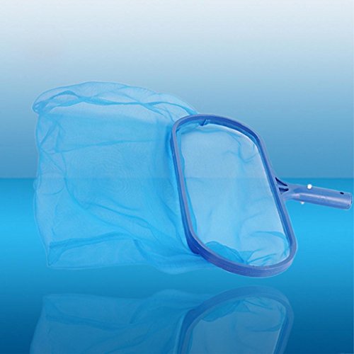 Pool Leaf Net, Leewa Skimmer Leaf Rake Mesh Net for Removing Swimming Pool Leaves and Debris (Blue, 41.5X17.5X34cm)