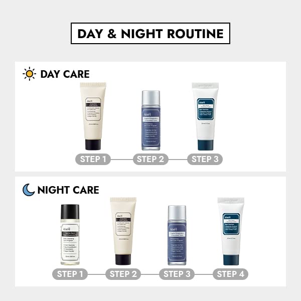 [DearKlairs] Skincare Trial Kits, 4 minis, cleansing oil, cleanser, toner, cream, Travel must haves, Gifts for Women, mom