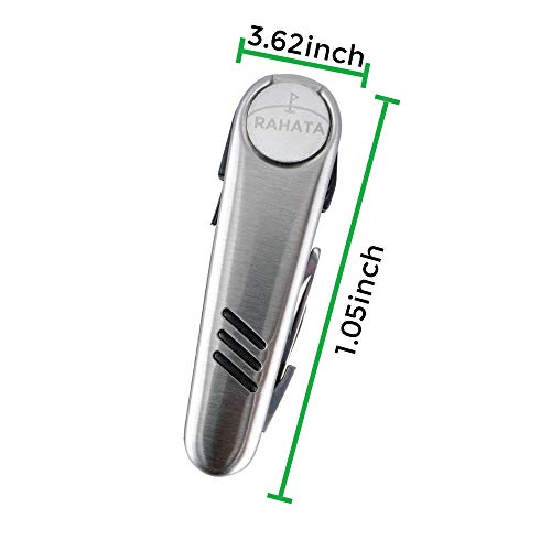 RAHATA 7-in-1 Golf Multitool Including Divot Repair,Groove Cleaner Brush,Cleat Tightener,Ball Maeker,Pocket Knife and Removable Pen,All You Need on The Golf Course - Thumbnail 2