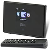 Ocean Digital WiFi Internet Radio Adapter Tuner Receiver IRT01C Wireless Connection Desktop Media Player Alarm Clock- Black