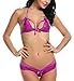 Avidlove Women Sexy Lingerie Set Lace Halter 2 Piece Babydoll Lingerie (M, Purple)