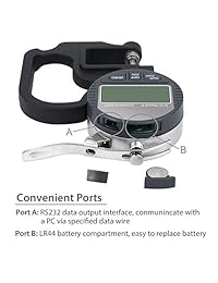 Neoteck   Calibre digital de espesor (rango de 0 a 0.500 in, medidor electrónico de porcentaje de espesor, micrometro electrónico preciso con pantalla LCD)