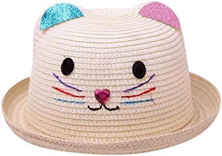 Mogov Baby Boy S Cartoon Breathable Hat Cat Ears Decoration Straw