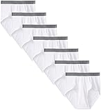 BVD Men's 7 Pack Brief, White, X-Large
