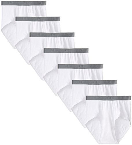 BVD Men's 7 Pack Brief, White, X-Large