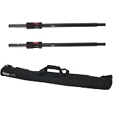 Gator Frameworks Lift Assisted Sub Pole Set &amp; Carrybag (GFW-ID-SPKR-SPSET) | 2 Speaker Sub Poles, LiftEEZ Piston Assists up to 45 lb., 125 max weight capacity, 48-75" Height, 35mm Mount