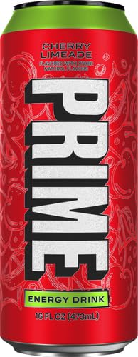 PRIME ENERGY CHERRY LIMEADE, SUGAR FREE ENERGY DRINK, 200MG CAFFEINE AND 355MG OF ELECTROLYTES FOR HYDRATION, LOW CALORIE, VEGAN, GLUTEN FREE, 16 FLUID OUNCE CAN