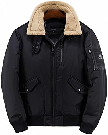 Men Bomber Jacket Thick Winter Parkas Military Tactical Jacket US Army Pilot Jacket Coat Motorcycle Wear TD-DSPD-002 Black M