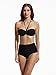 zeraca Women's High Waisted Push up Bandeau Swimsuit Bikini Sets