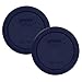 Pyrex Blue 1 Cup Round Plastic Cover #7202-PC 2-Pack