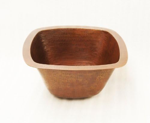 Copper Square Bar Sink Elena Design 15"x15"x7"