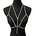Fashion 21 Women's Sexy Bikini Bra Shaped Link Chain with Stone Simple Body Chain Jewelry (Gold Tone)