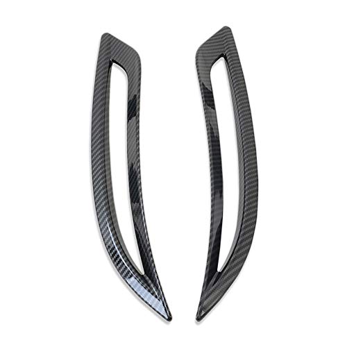 Kadore for 2018-2019 Tesla Model 3 Carbon Fiber Style Car Rear Fog Lights Lamps Cover Trim 2-pc
