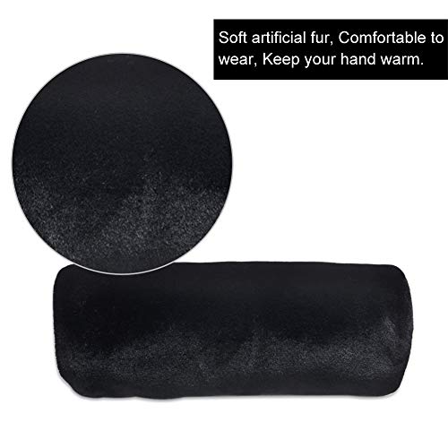 Wed2BB Faux Fur Hand Muffs Women Warm Faux Fur Muffs Black