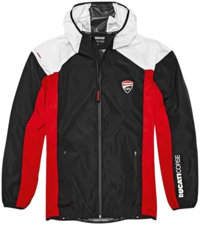 Amazon.com: Ducati Flow C5 Fabric Jacket Large, Black, Red