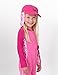 Tuga Girls Flap Sun Hat (UPF 50+), Cotton Candy, Large