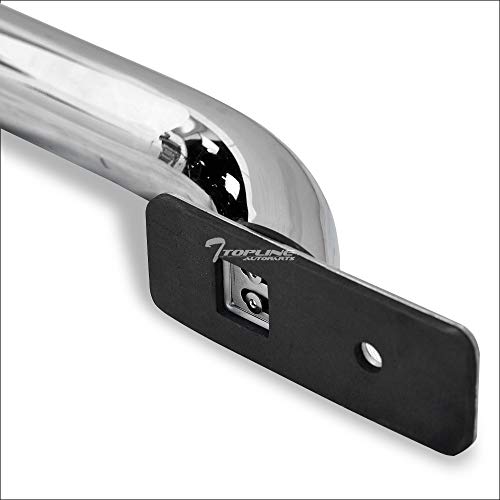 Topline Autopart S/S Stainless Steel Steel Chrome Truck Bed Side Bars Rail For 2004-2014 Ford F150 Styleside 6.5 Feet 78" bed