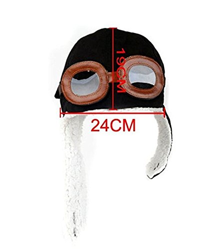CTKcom Pilot Aviator Fleece Warm Hat Cap with Earmuffs for Kids,2 Pack(Coffee+Black)