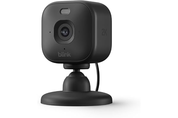 Blink Mini 2K+ (newest model) – Plug-in Home & Pet Security Camera with 2K video resolution, colour night vision, enhanced au