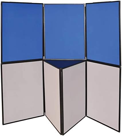Q-CONNECT Display Board with 6 Panel - Blue/Grey, 6 Panels