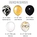 Mayen 40 Pcs 12 Inch Gold Confetti and Black Agate Marble Balloons, Black Gold and White Latex Balloons Set for Birthday Party Decorations Wedding Baby Showers Graduation Hollywood Oscar Decorations
