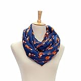 Kingfansion Women Ladies Fox Pattern Print Voile Wrap Shawl Scarf