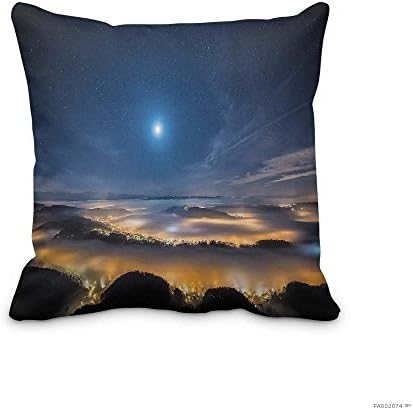 Empire Of The Lights desktop background swiss image mountain picture funny christmas Throw Pillow Cover Cute Snowman Santa claus Reindeer Pillow Case for Friends Kids 18x18inch Pillowset