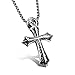 TRUSUPER Jewelry Mens Individual Titanium Steel Cross Pendant Necklace