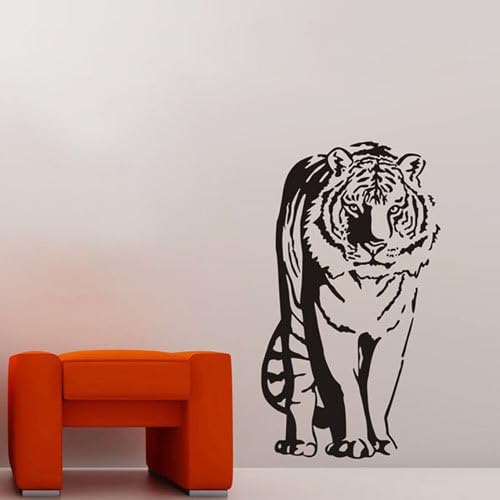 23.6" X 39.3" Tiger Decoration Animal Wall Art Decor Removable Stylish Sticker Mural DIY Vinyl Décor for Room Home.