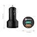 AUKEY Dual Port Car Charger with Quick Charge 2.0 & USB-C/Micro-USB Cable for Samsung Galaxy S7 Edge, Nexus 6 & More