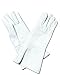 Leather Gauntlet Gloves White Medium Long Arm Cuff