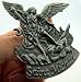 Pewter Saint St Michael the Archangel Traveling Car Visor Clip, 2 Inch