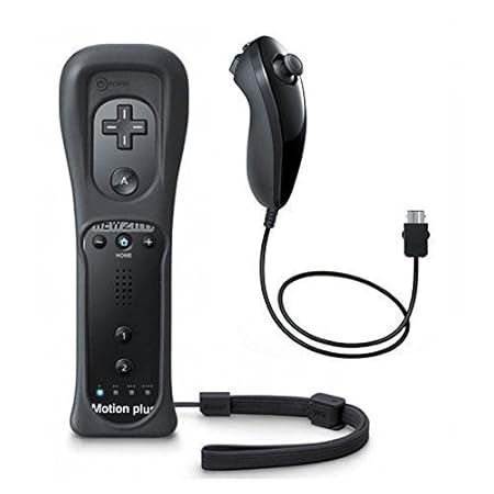 PowerLead Remote Game Control, CooleedTEK Eingebauter Motion Plus Remote und Nunchuck Controller mit Silicon Case für Nintend