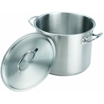 Crestware 24-Quart Stainless Steel Stock Pot with Pan Cover