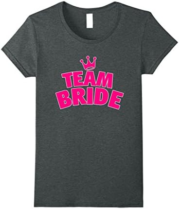 Womens Wedding Party Team Bride Funny T-Shirt INV-Pink  Medium Dark Heather
