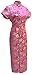 7Fairy Women's Sexy Rose Red Ten Buttons Long Chinese Dress Cheongsam
