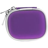 BIRUGEAR Purple Bluetooth Pouch Carrying Case for Plantronic / Jabra / Samsung / Motorola / Blackberry / Blueant Wireless Handsfree Headset