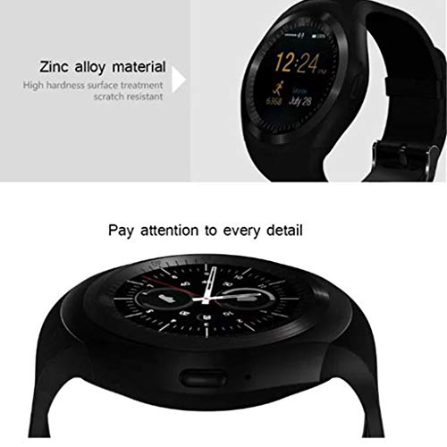 DAIJIA Smart Watch Bluetooth Phone Mate Round Screen for IOS Android Phone LOT (Blue)