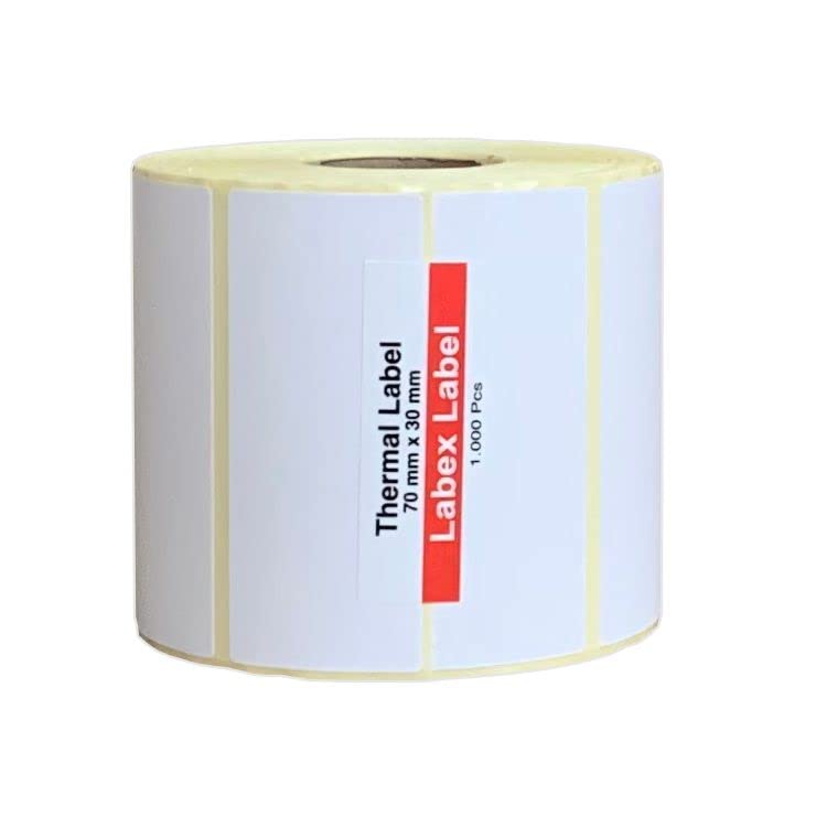 Labex Label Thermal Labels 75 x 30 mm - 5 Rolls Thermal Labels on Roll - Shipping Labels, Barcode Labels, Storage Labels - Compatible with Zebra, Argox, Sato - Direct Thermal Printing