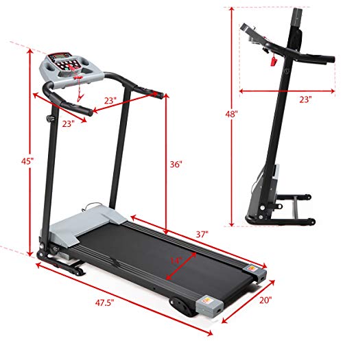 Thegreatshopman Folding Electric Treadmill Power Motorized Running Machine for Home Gym Exercise Walking Fitness