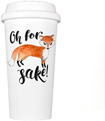 Most Toasty Oh For Fox Sake Coffee Tumbler Travel Mug, Plastic Grande To Go Cup, 16 Ounce