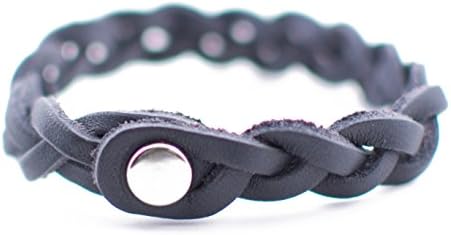 Braided Leather Diffuser Bracelet (6.5” - Navy Blue)