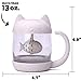 NZQXJXZ Cute Cat Tail Tea Cup with Detachable Fish Infuser Filter, Glass Teacup, Cats Tail Coffee Mug Tea Lovely Cup for Children Girl