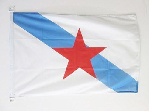 AZ FLAG, Galicia Independentist Flag, 2x3 Ft, For Outdoor, Galicia Estreleira Banner Knitted Polyester with Two Plastic Rings