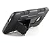 HTC ONE M7 Case, RANZ Classic Black Rugged Impact Armor Hybrid Kickstand Cover with Belt Clip Holster Case For HTC ONE M7